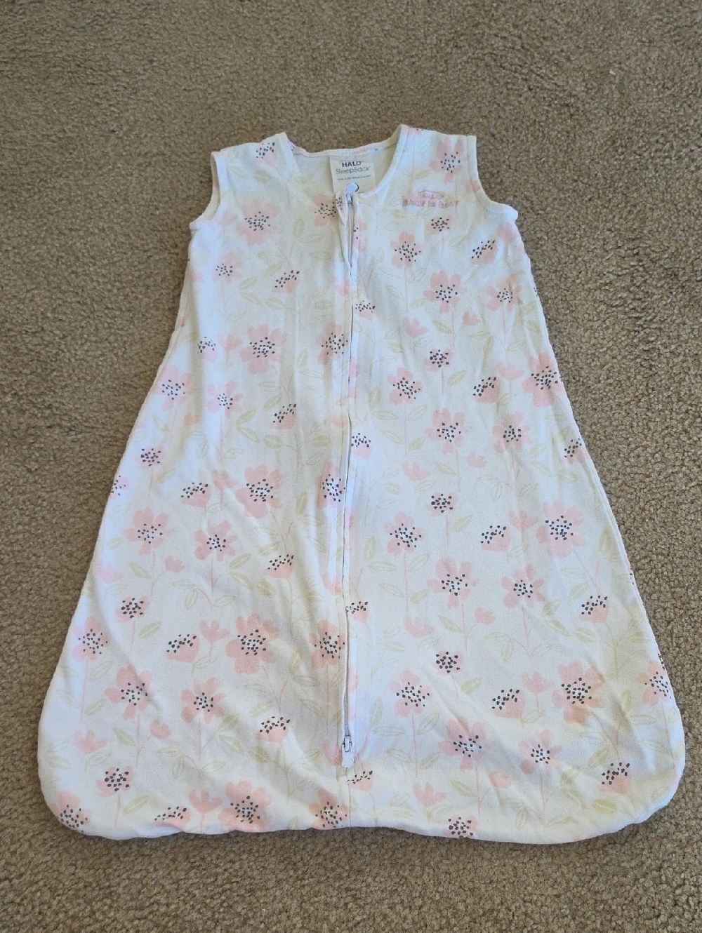 Halo Sleep Sack Small Pink Floral 0-6M